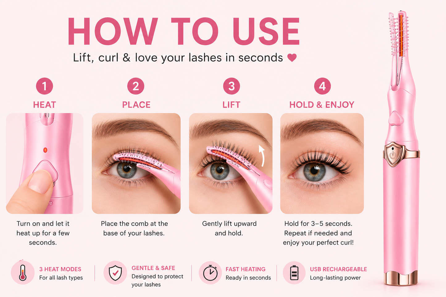 LumiLash™ Heated Eyelash Curler